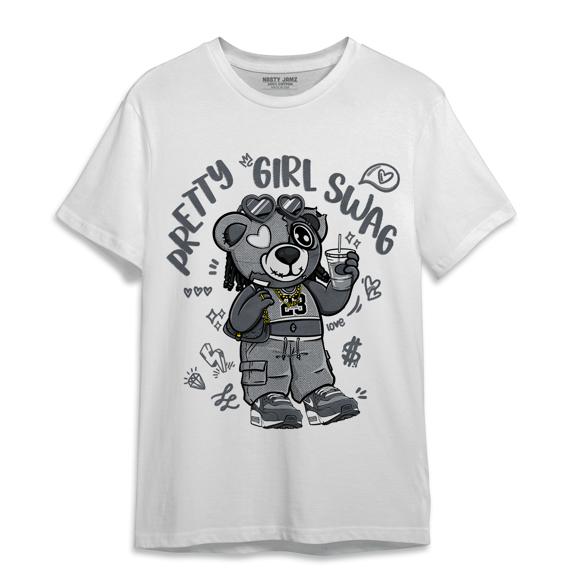 Air Max 90 Iron Grey T Shirt Match Pretty Girl Swag BER - NastyJamz