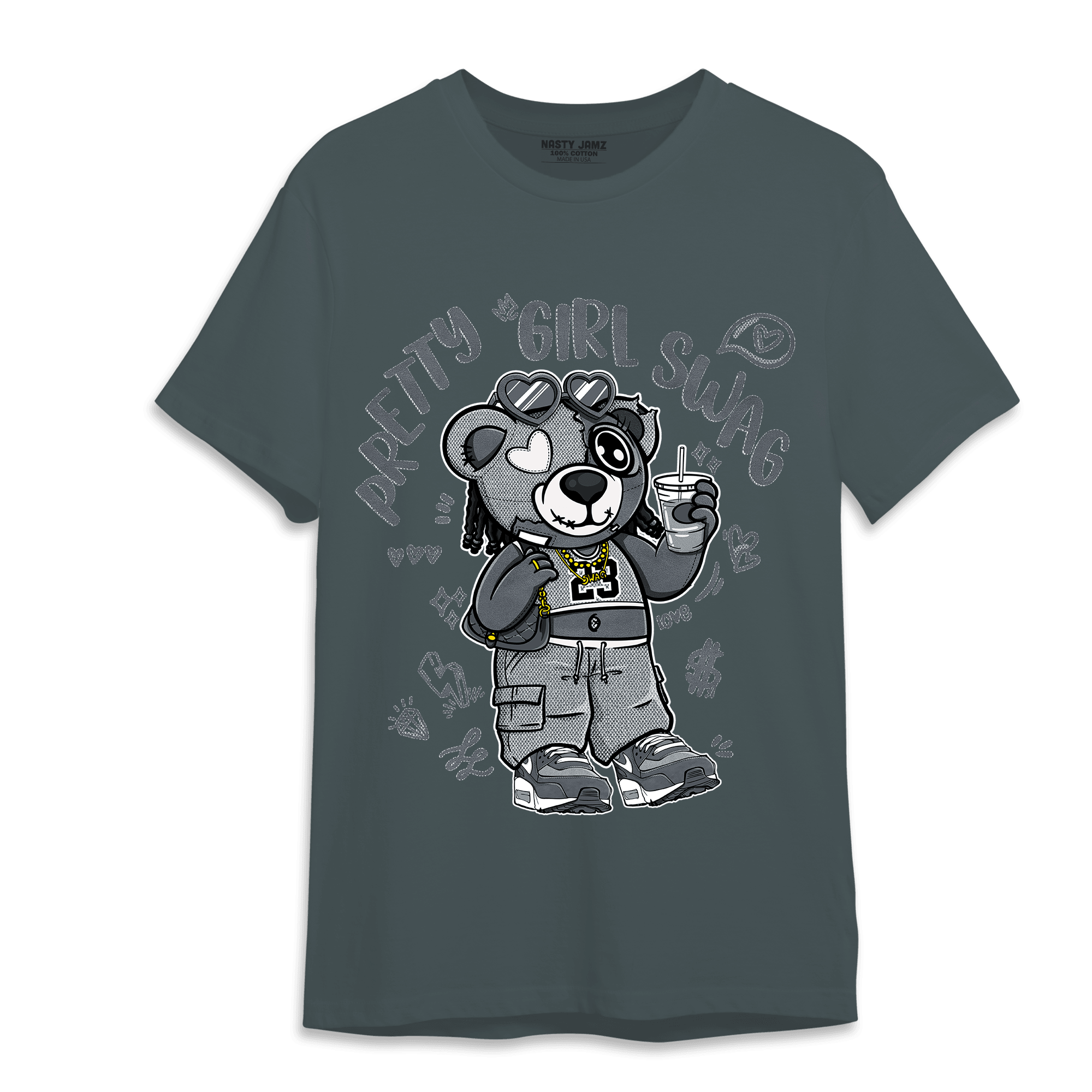 Air Max 90 Iron Grey T Shirt Match Pretty Girl Swag BER - NastyJamz