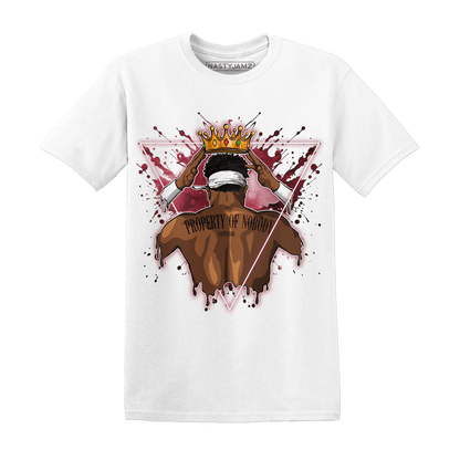 High 85 Metallic Burgundy 1s T Shirt Match Property Of Nobody - NastyJamz