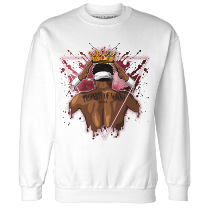 High 85 Metallic Burgundy 1s Sweatshirt Match Property Of Nobody - NastyJamz