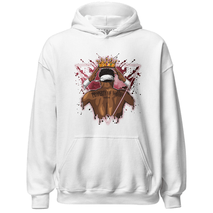 High 85 Metallic Burgundy 1s Hoodie Match Property Of Nobody - NastyJamz