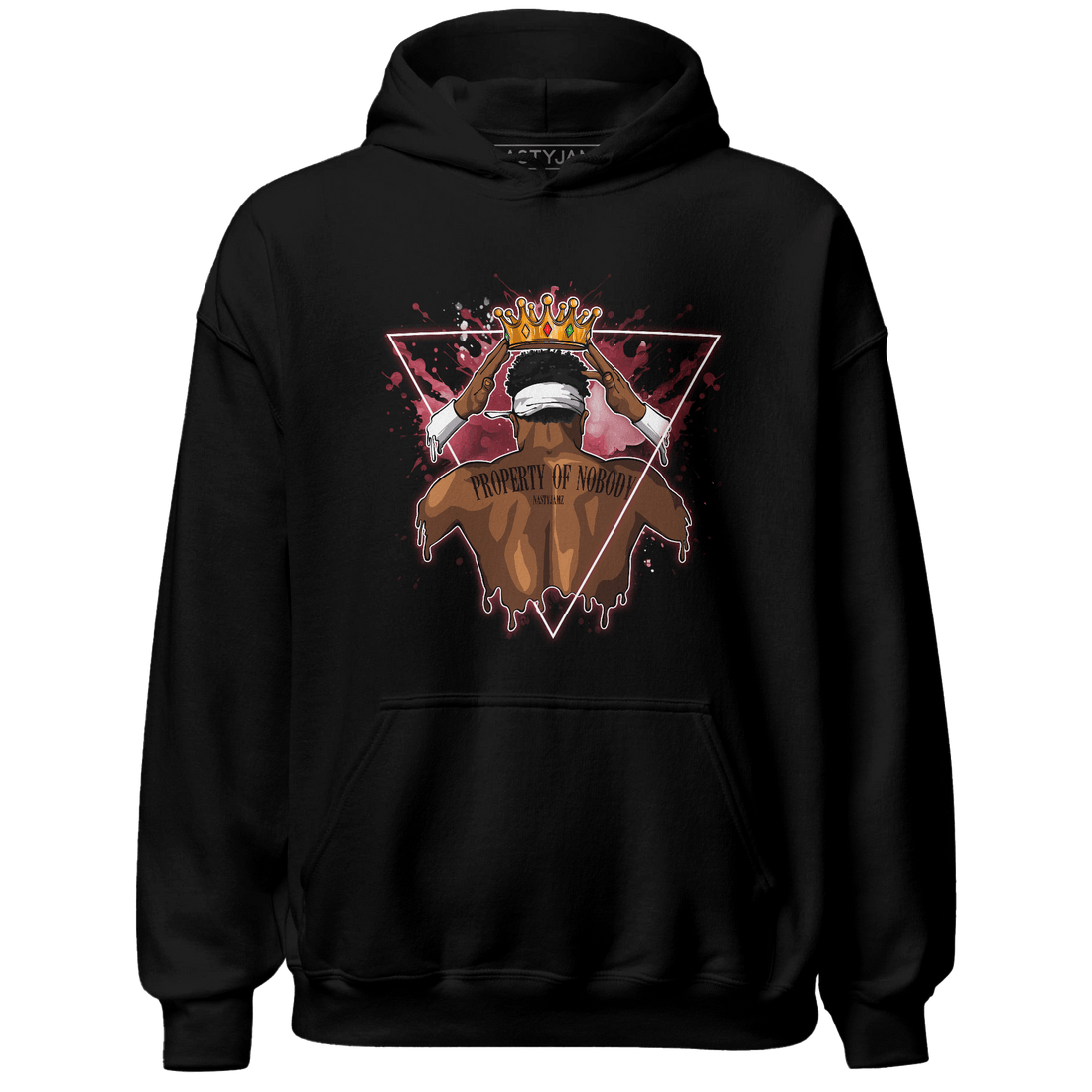 High 85 Metallic Burgundy 1s Hoodie Match Property Of Nobody - NastyJamz