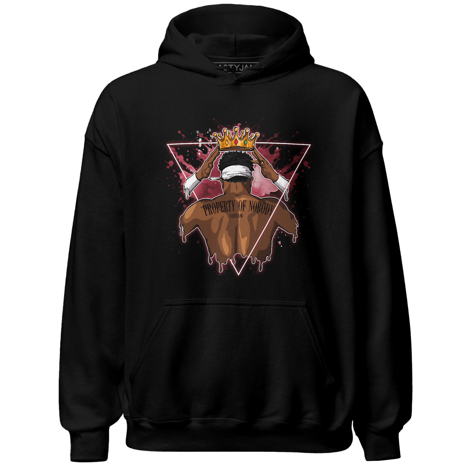 High 85 Metallic Burgundy 1s Hoodie Match Property Of Nobody - NastyJamz