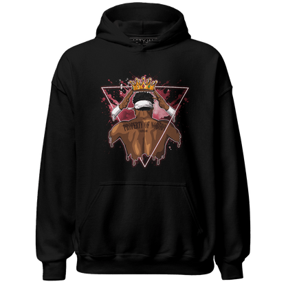 High 85 Metallic Burgundy 1s Hoodie Match Property Of Nobody - NastyJamz