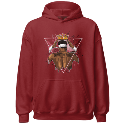High 85 Metallic Burgundy 1s Hoodie Match Property Of Nobody - NastyJamz
