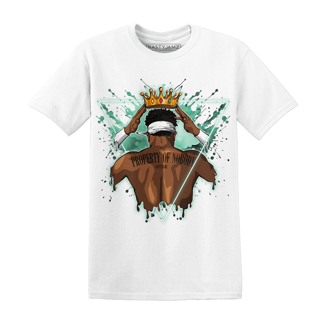 High OG Green Glow 1s T Shirt Match Property Of Nobody - NastyJamz