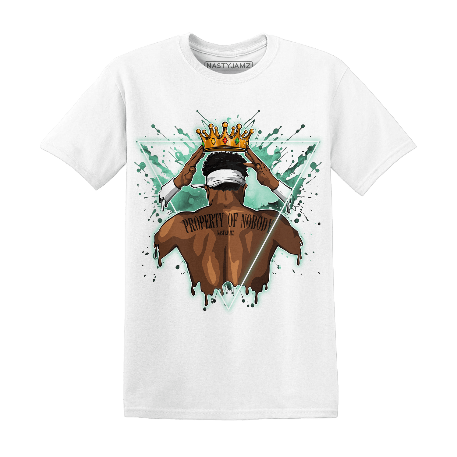 High OG Green Glow 1s T Shirt Match Property Of Nobody - NastyJamz