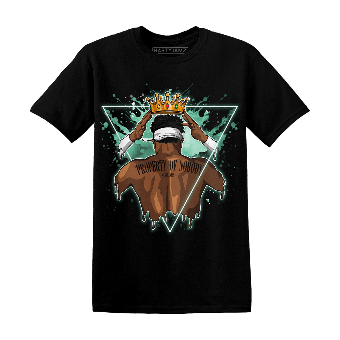 High OG Green Glow 1s T Shirt Match Property Of Nobody - NastyJamz