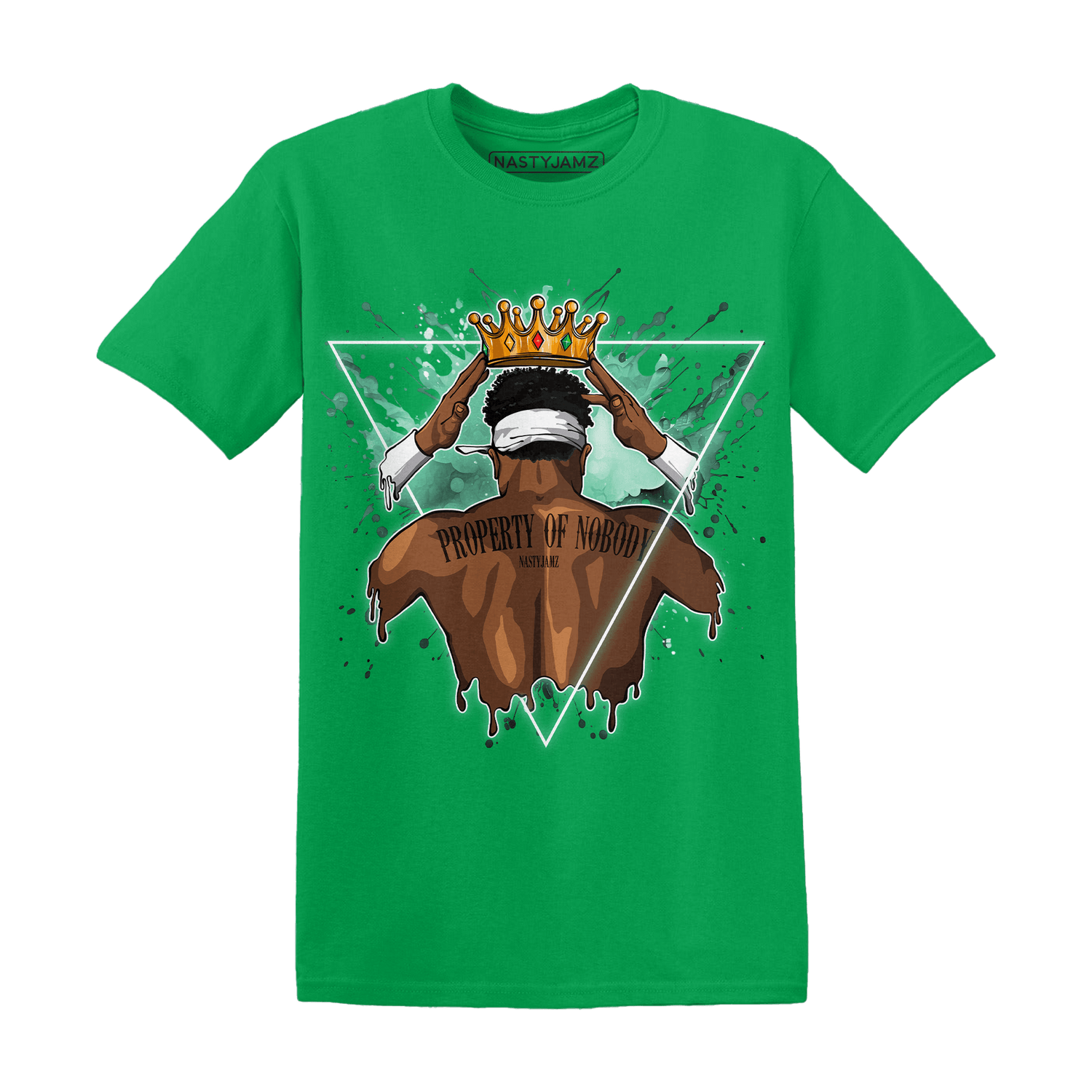 High OG Green Glow 1s T Shirt Match Property Of Nobody - NastyJamz