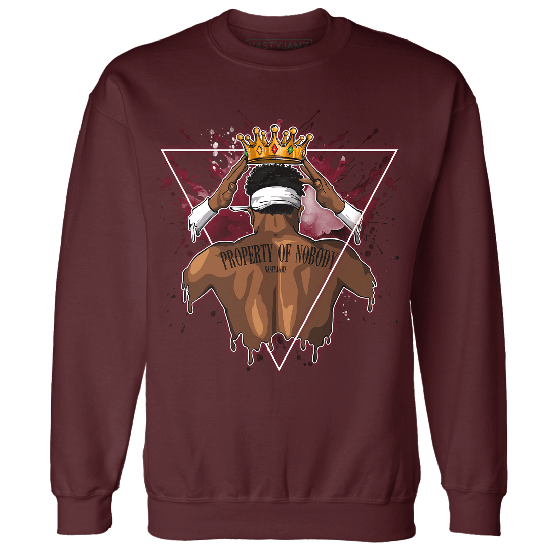 High White Team Red 1s Sweatshirt Match Property Of Nobody - NastyJamz