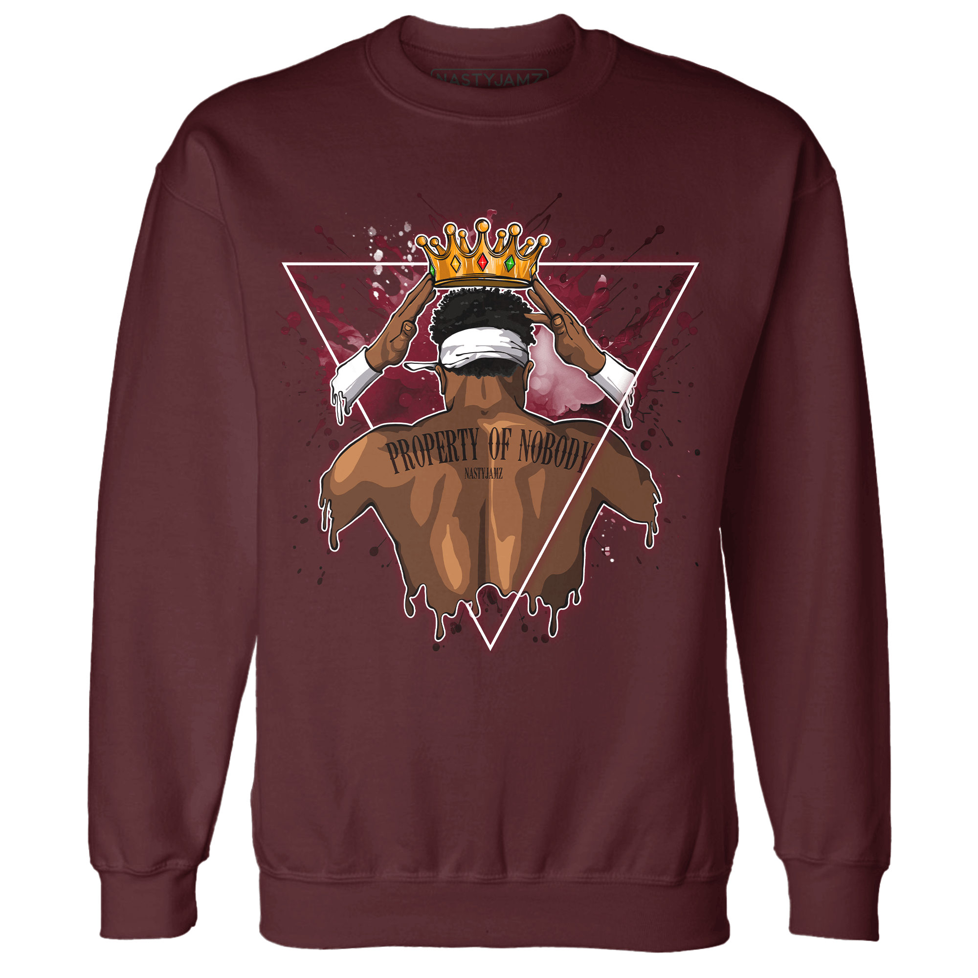 High White Team Red 1s Sweatshirt Match Property Of Nobody - NastyJamz