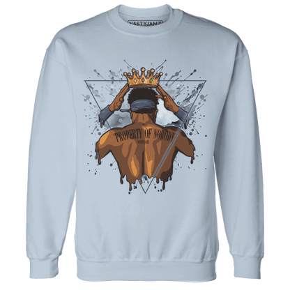 Mid Diffused Blue Grey 1s Sweatshirt Match Property Of Nobody - NastyJamz