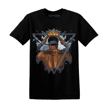 Mid Diffused Blue Grey 1s T Shirt Match Property Of Nobody - NastyJamz