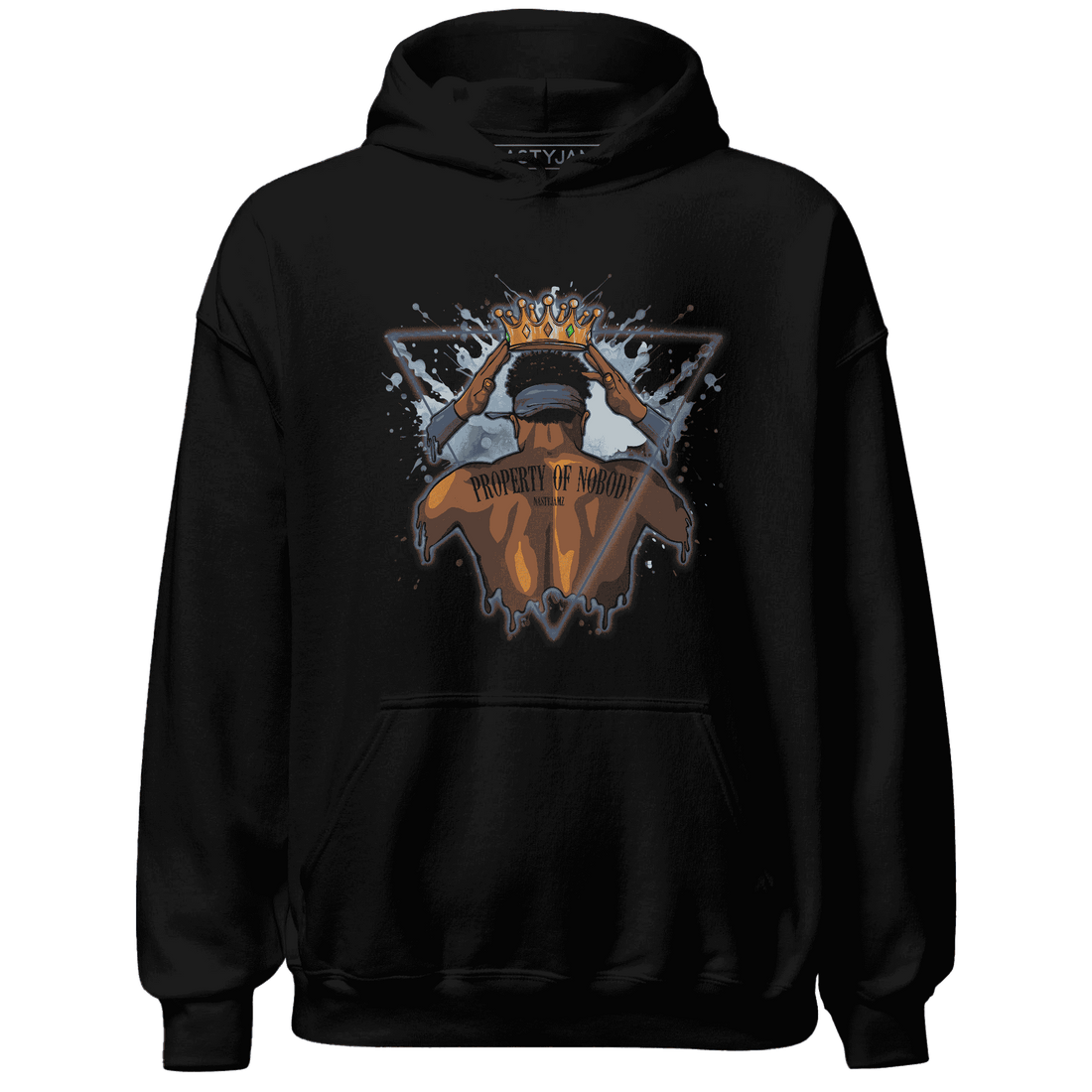 Mid Diffused Blue Grey 1s Hoodie Match Property Of Nobody - NastyJamz