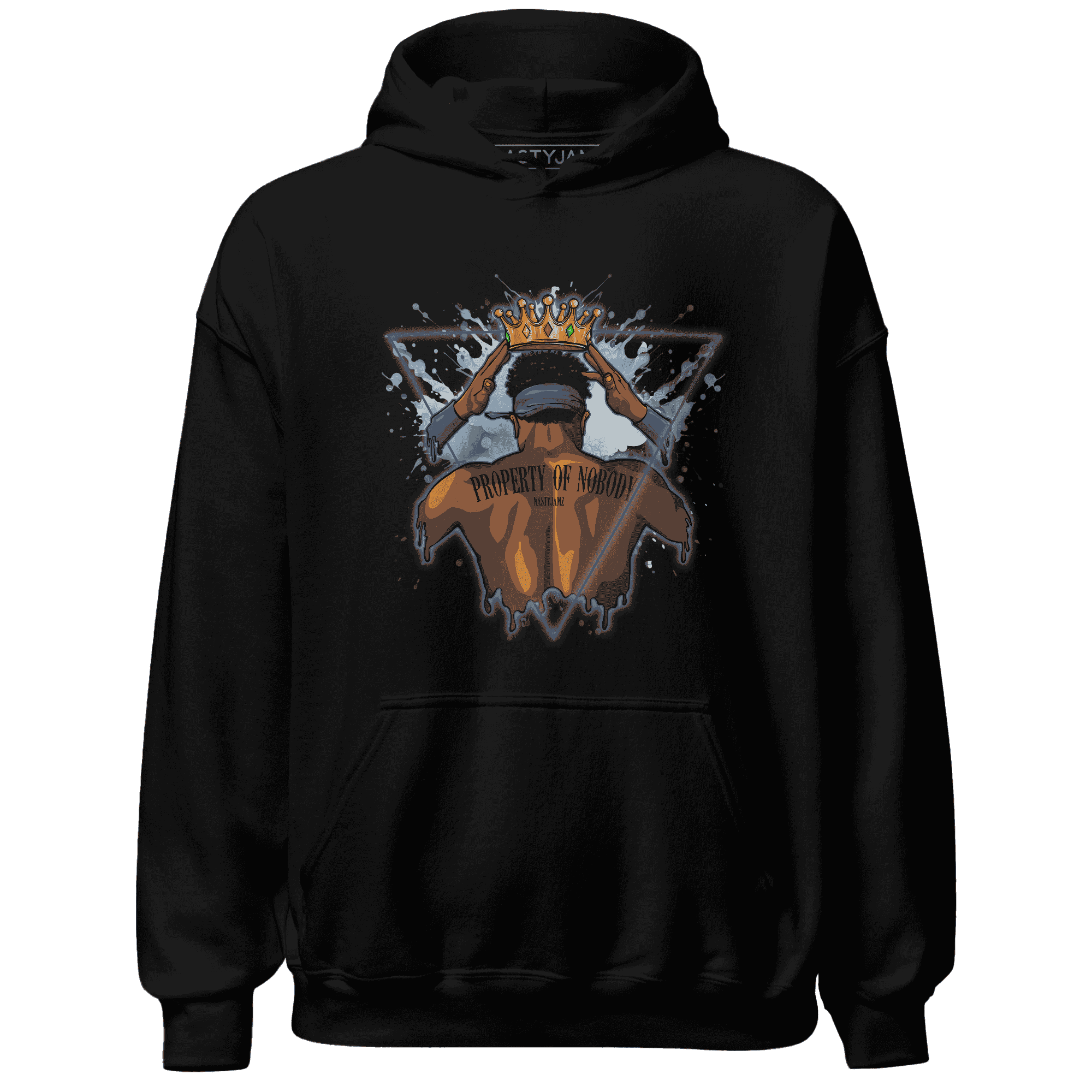 Mid Diffused Blue Grey 1s Hoodie Match Property Of Nobody - NastyJamz