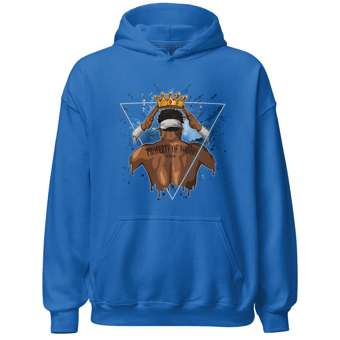 Industrial Blue 4s Hoodie Match Property Of Nobody - NastyJamz