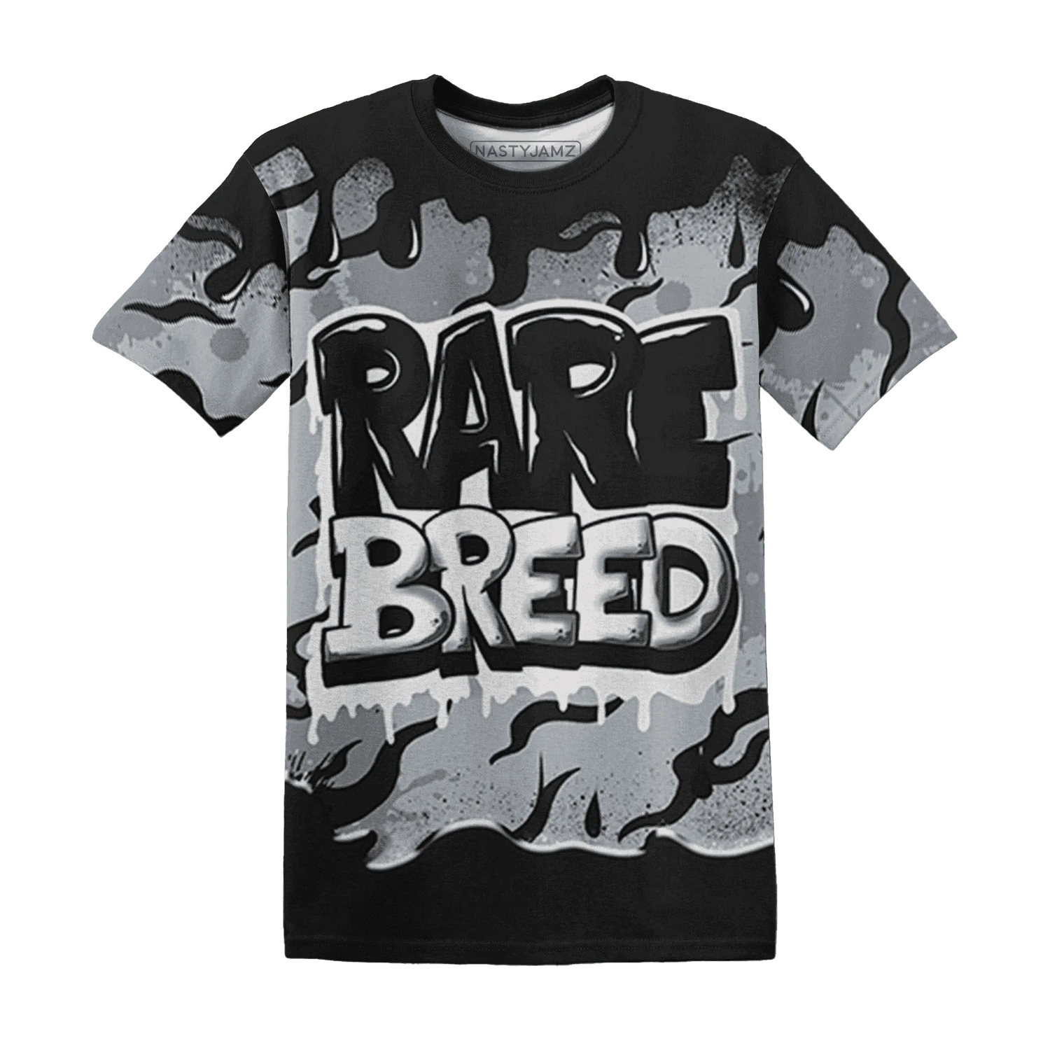 Wolf-Grey-12s-T-Shirt-Match-Rare-Breed-3D-Drippin