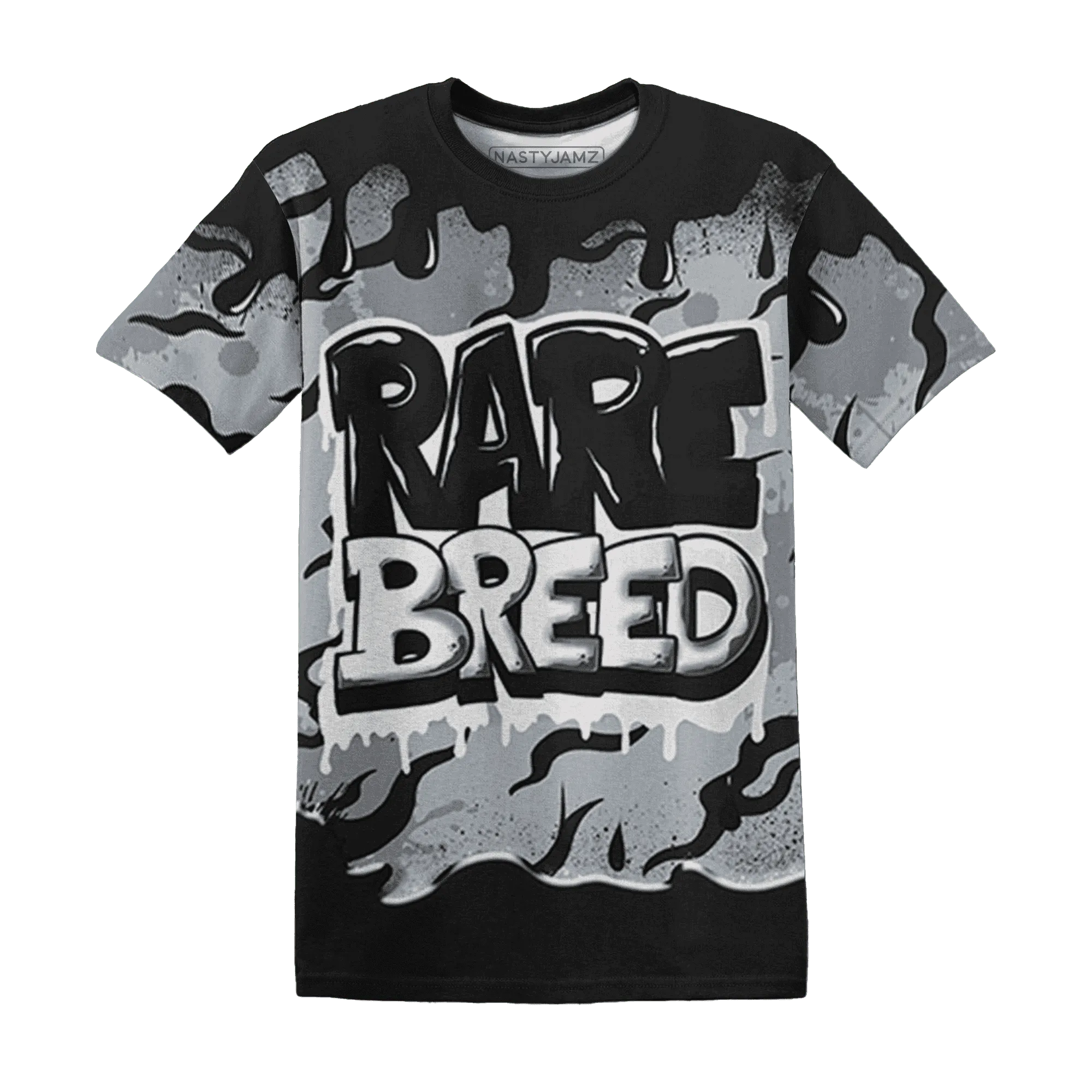 Wolf-Grey-12s-T-Shirt-Match-Rare-Breed-3D-Drippin
