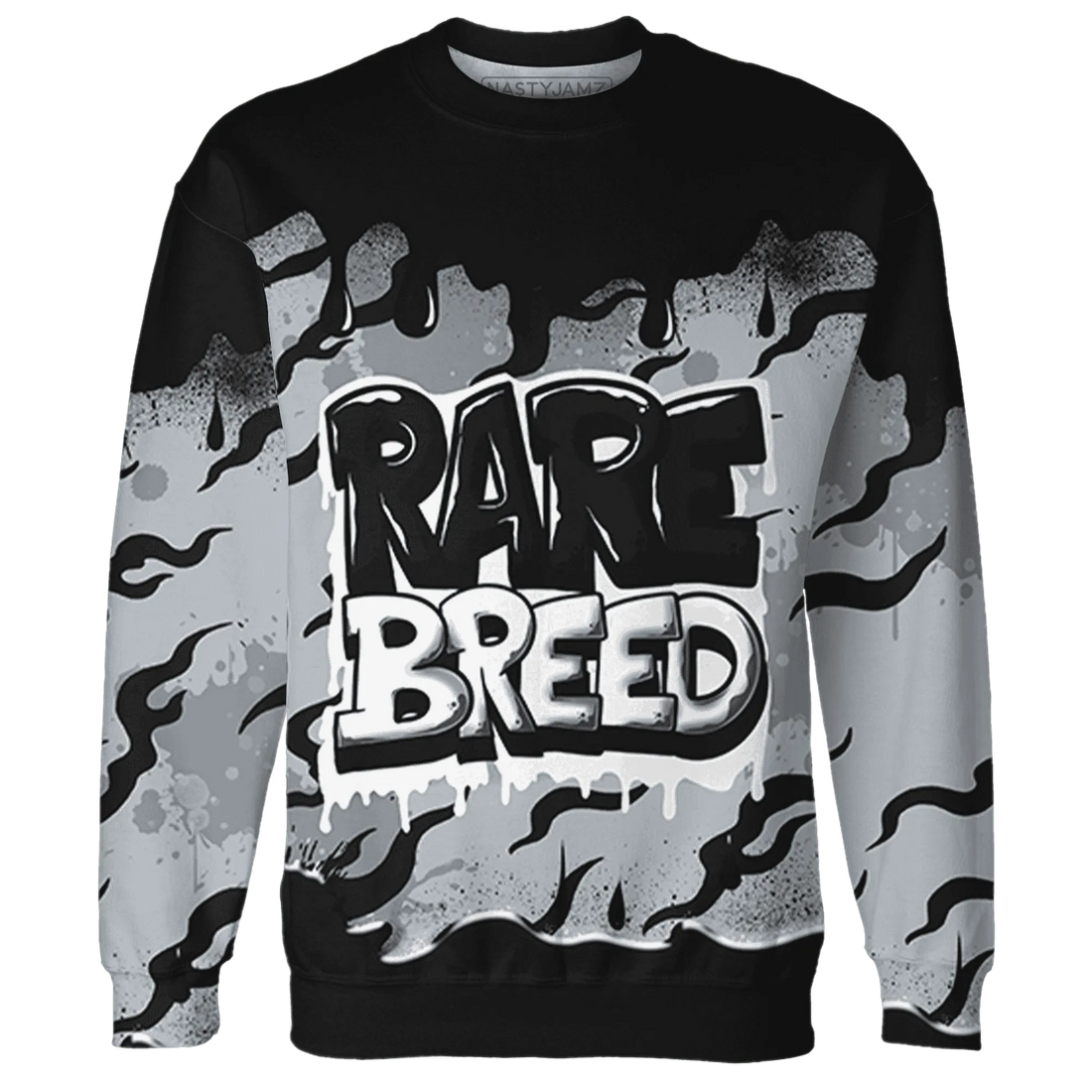 Wolf-Grey-12s-Sweatshirt-Match-Rare-Breed-3D-Drippin