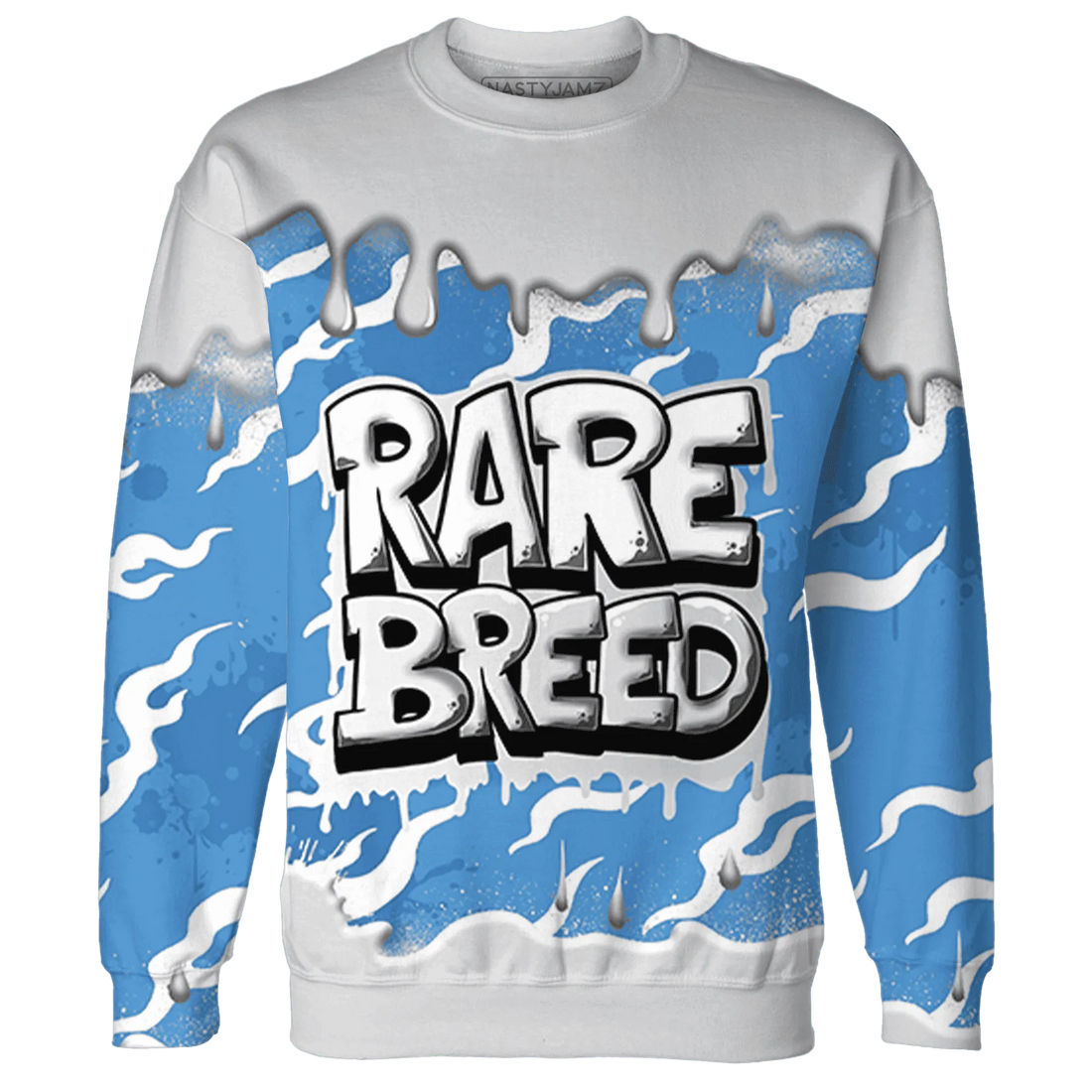Carolina-Blue-Univercitii-17s-Sweatshirt-Match-Rare-Breed-3D-Drippin
