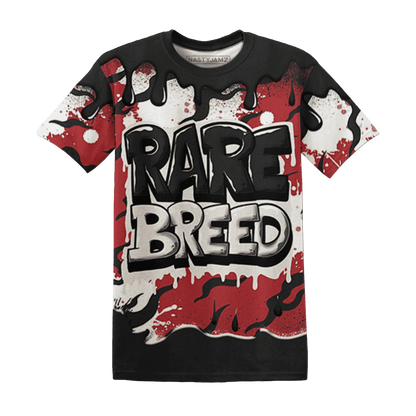Black-Toe-Reimagined-Red-White-1s-NastyJamz-T-Shirt-Match-Rare-Breed-3D-Drippin