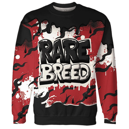 Black-Toe-Reimagined-Red-White-1s-NastyJamz-Sweatshirt-Match-Rare-Breed-3D-Drippin