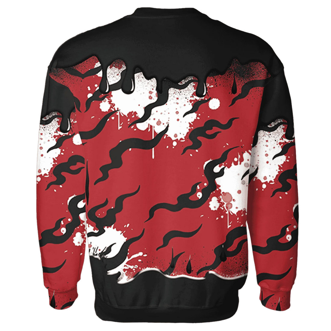 Black-Toe-Reimagined-Red-White-1s-NastyJamz-Sweatshirt-Match-Rare-Breed-3D-Drippin