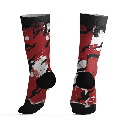 Black-Toe-Reimagined-Red-White-1s-NastyJamz-Socks-Match-Rare-Breed-3D-Drippin