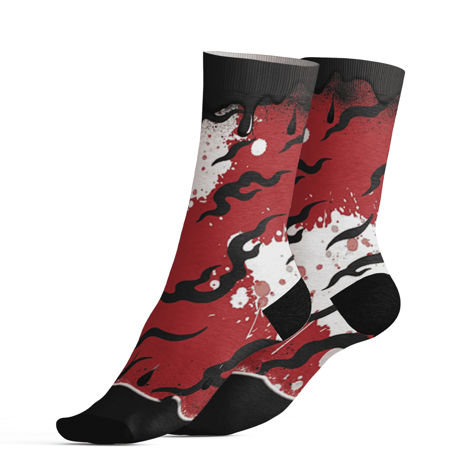 Black-Toe-Reimagined-Red-White-1s-NastyJamz-Socks-Match-Rare-Breed-3D-Drippin