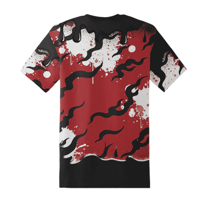 Black-Toe-Reimagined-Red-White-1s-NastyJamz-T-Shirt-Match-Rare-Breed-3D-Drippin