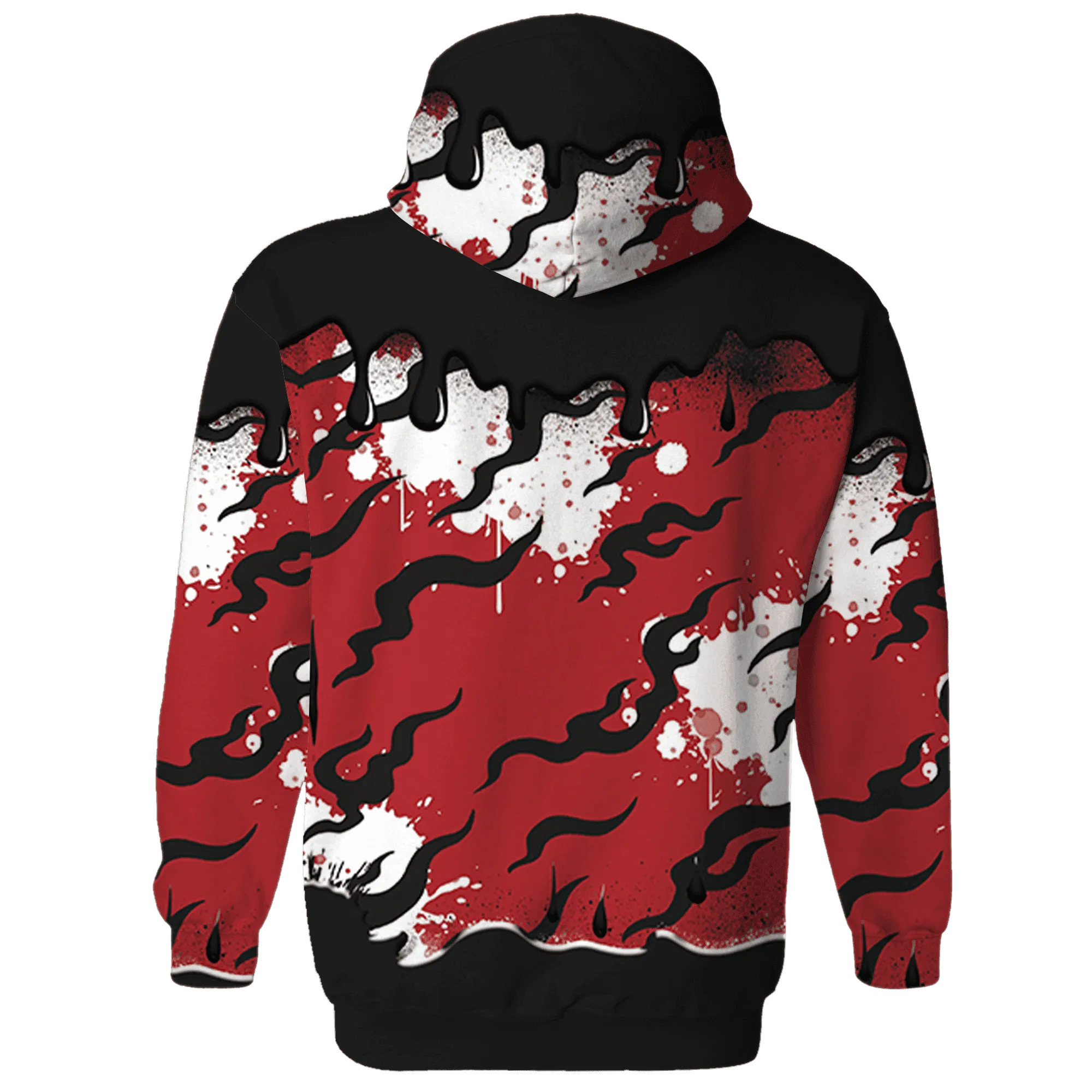 Black-Toe-Reimagined-Red-White-1s-NastyJamz-Hoodie-Match-Rare-Breed-3D-Drippin