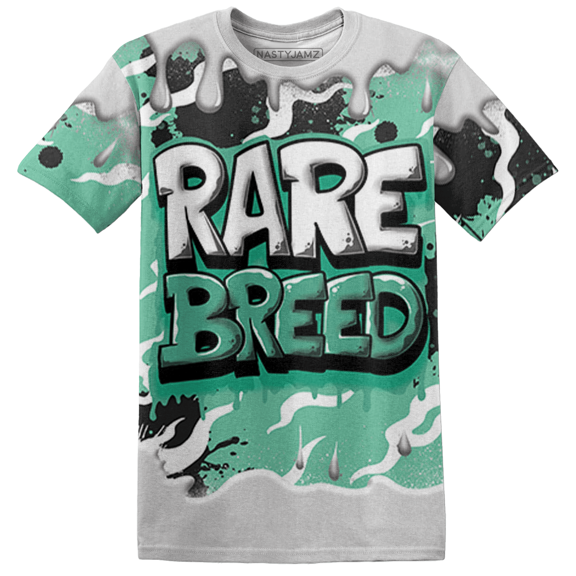 High OG Green Glow 1s T Shirt Match Rare Breed 3D All-Over Print Drippin - NastyJamz