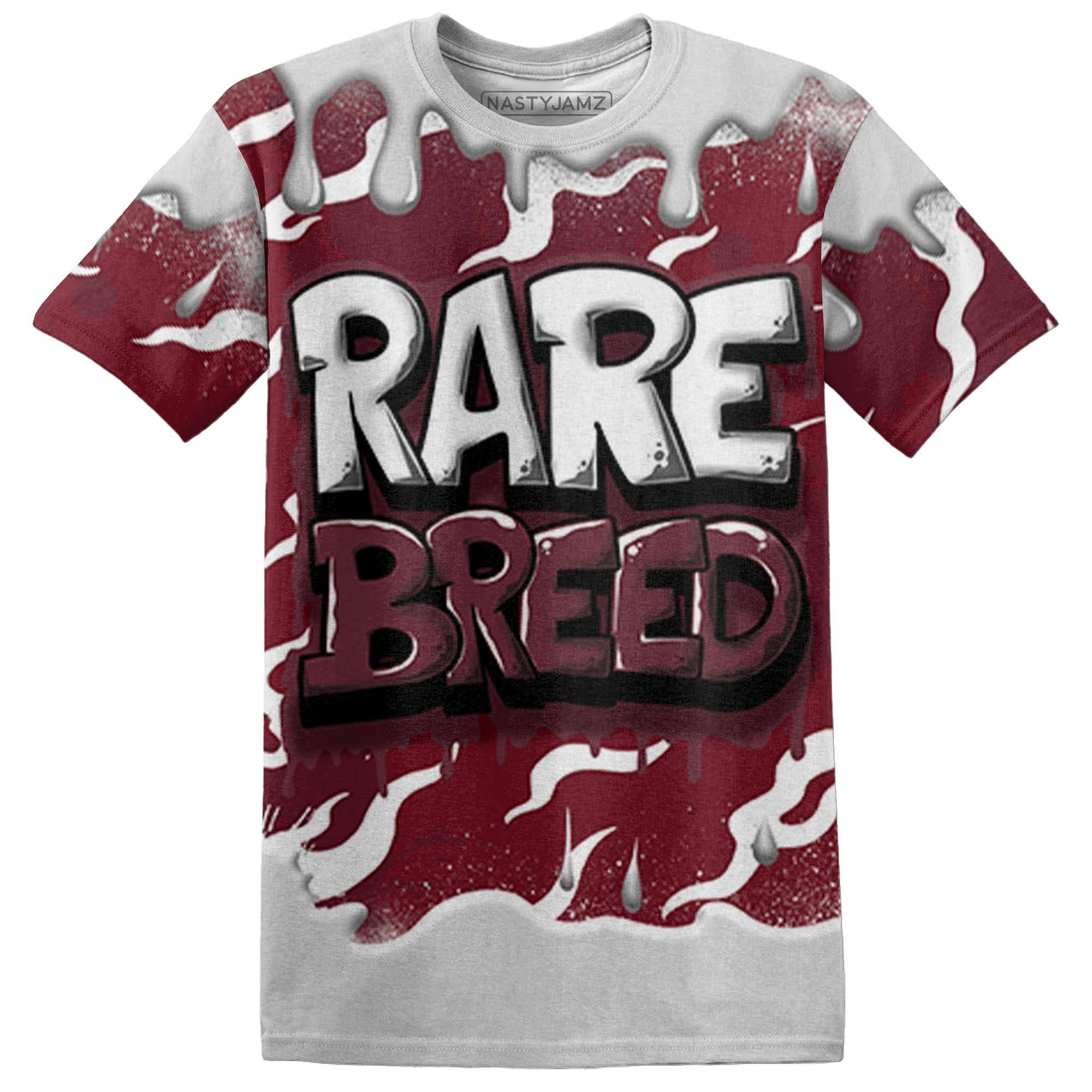 High White Team Red 1s T Shirt Match Rare Breed 3D All-Over Print Drippin - NastyJamz