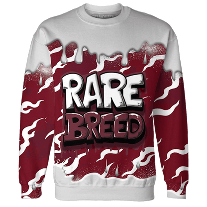 High White Team Red 1s Sweatshirt Match Rare Breed 3D All-Over Print Drippin - NastyJamz