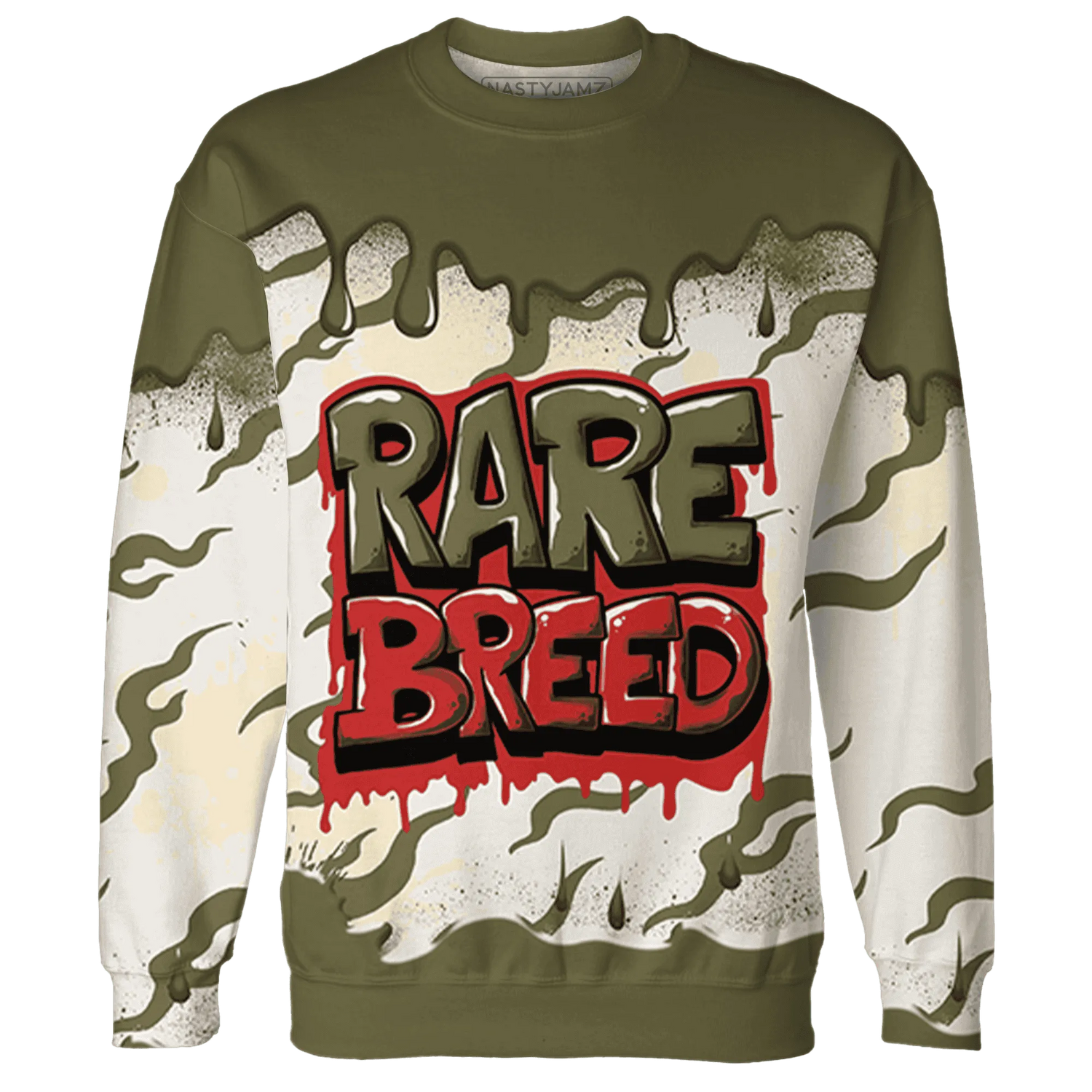 Medium-Olive-1s-Sweatshirt-Match-Rare-Breed-3D-Drippin