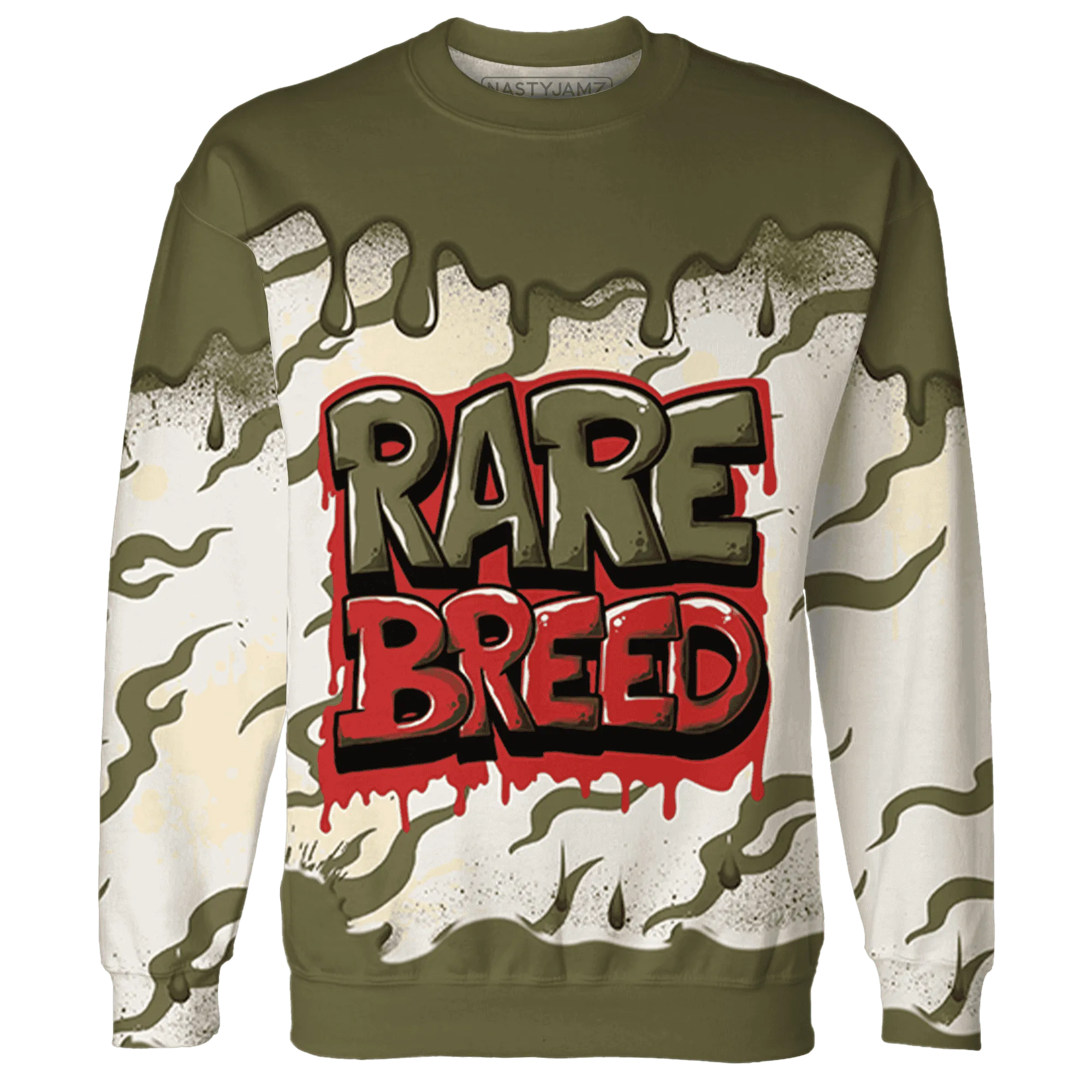 Medium-Olive-1s-Sweatshirt-Match-Rare-Breed-3D-Drippin