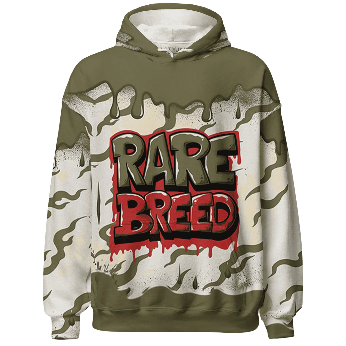 Medium-Olive-1s-Hoodie-Match-Rare-Breed-3D-Drippin