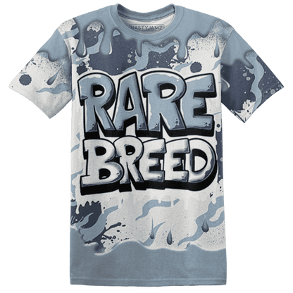 Mid Diffused Blue Grey 1s T Shirt Match Rare Breed 3D All-Over Print Drippin - NastyJamz