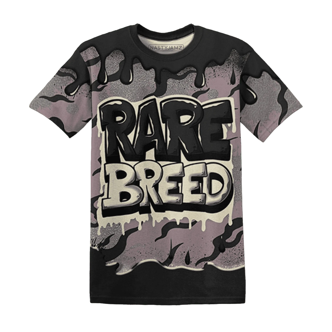 Black-Violet-Ore-3s-T-Shirt-Match-Rare-Breed-3D-Drippin