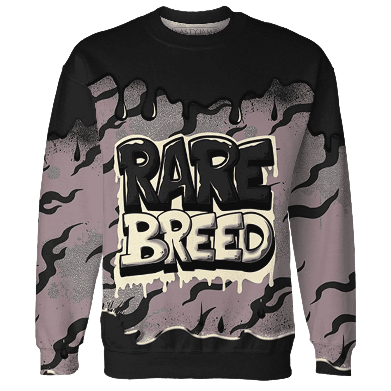 Black-Violet-Ore-3s-Sweatshirt-Match-Rare-Breed-3D-Drippin