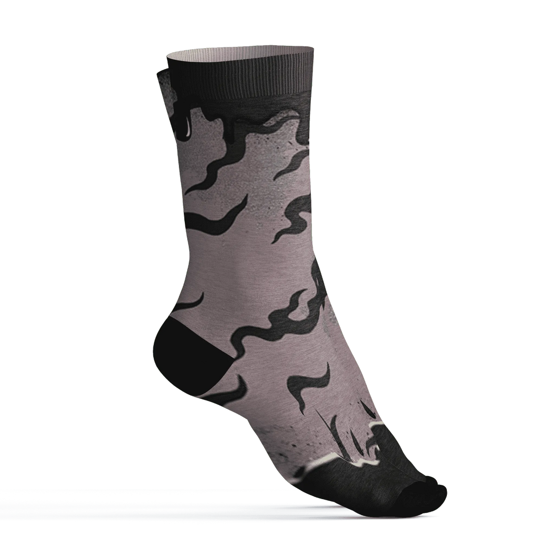 Black-Violet-Ore-3s-Socks-Match-Rare-Breed-3D-Drippin