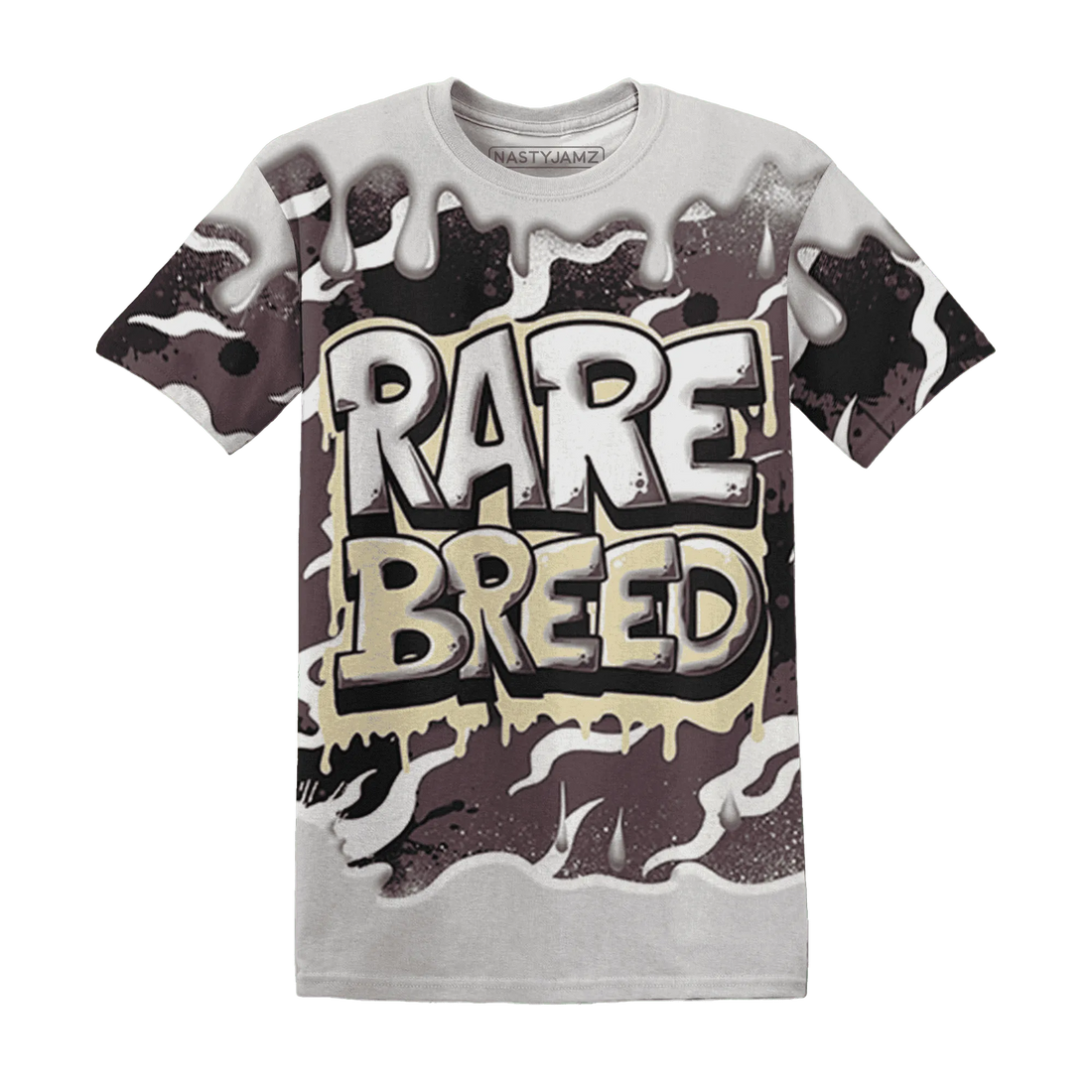 Burgundy-Crush-3s-T-Shirt-Match-Rare-Breed-3D-Drippin