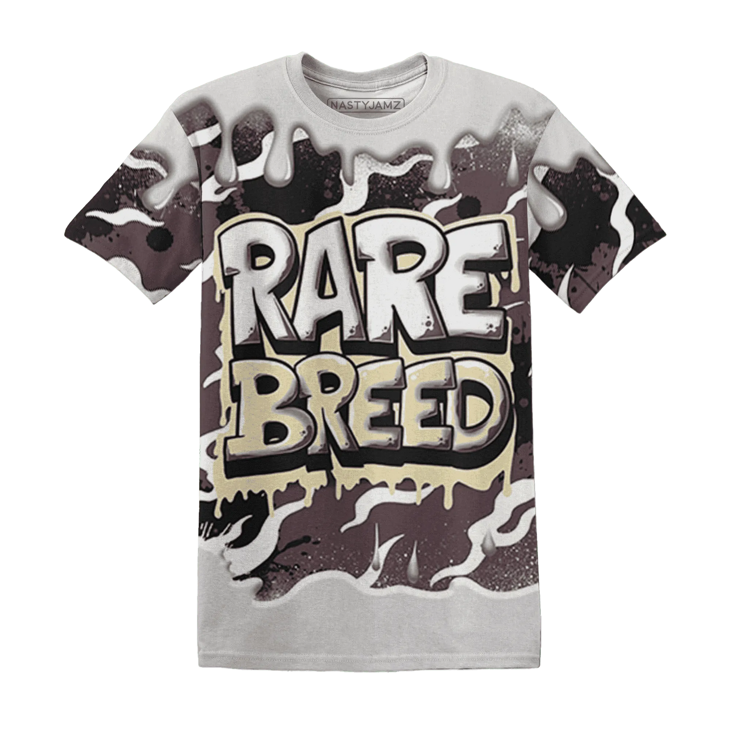 Burgundy-Crush-3s-T-Shirt-Match-Rare-Breed-3D-Drippin