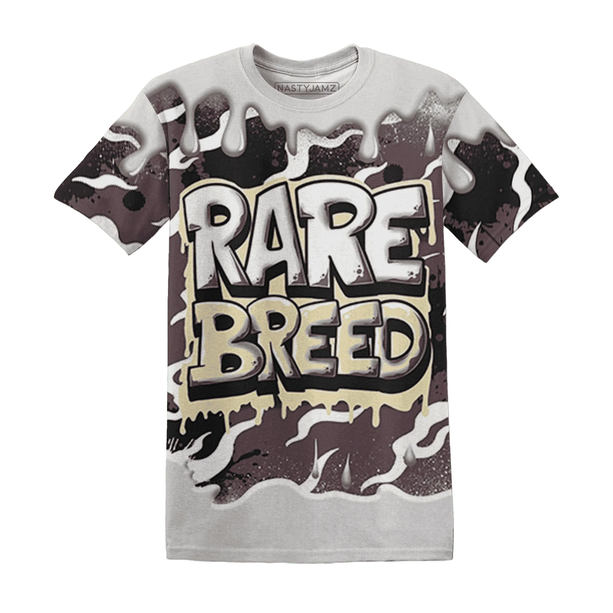 Burgundy-Crush-3s-T-Shirt-Match-Rare-Breed-3D-Drippin