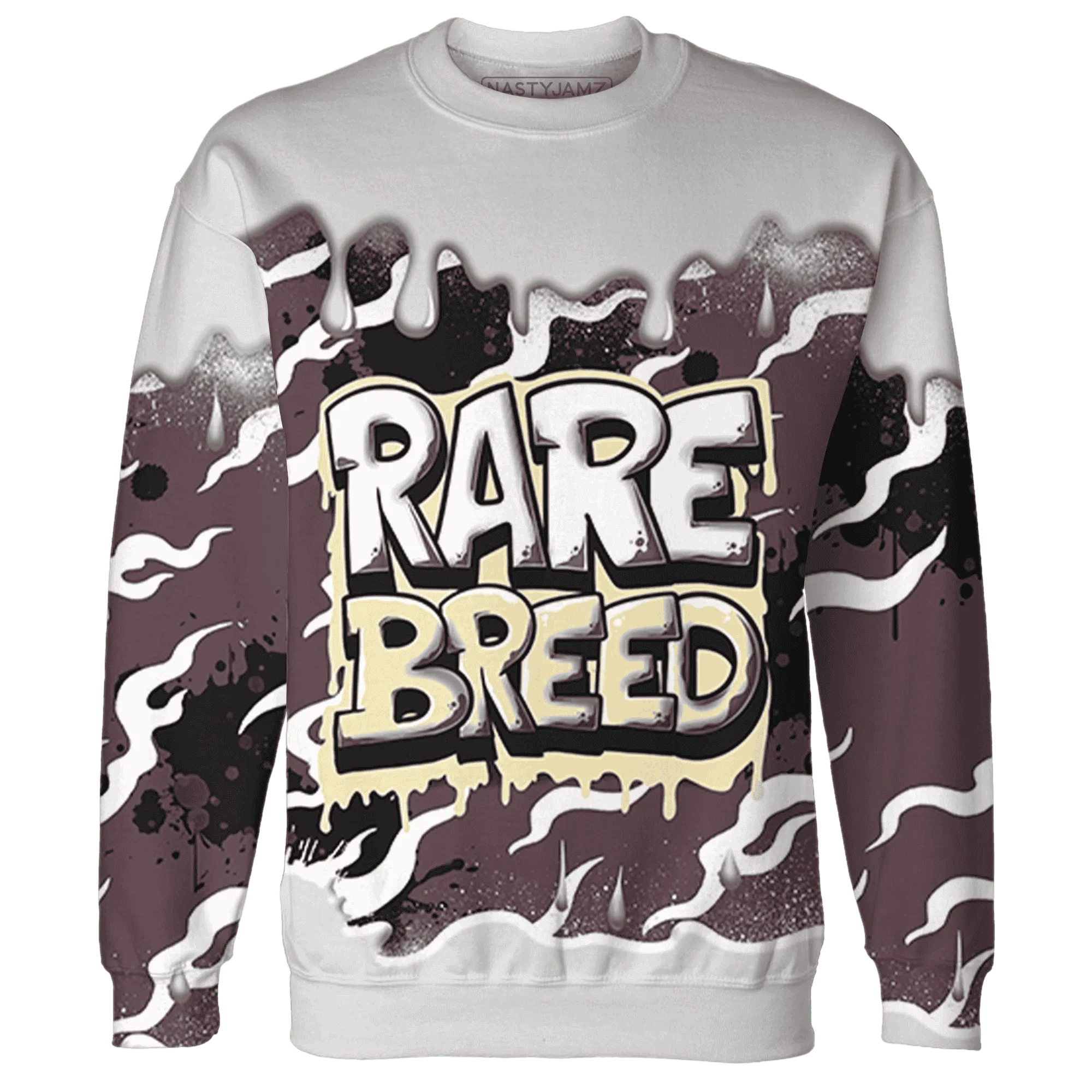 Burgundy-Crush-3s-Sweatshirt-Match-Rare-Breed-3D-Drippin
