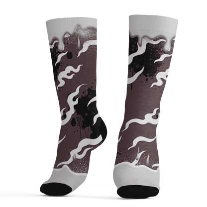 Burgundy-Crush-3s-Socks-Match-Rare-Breed-3D-Drippin