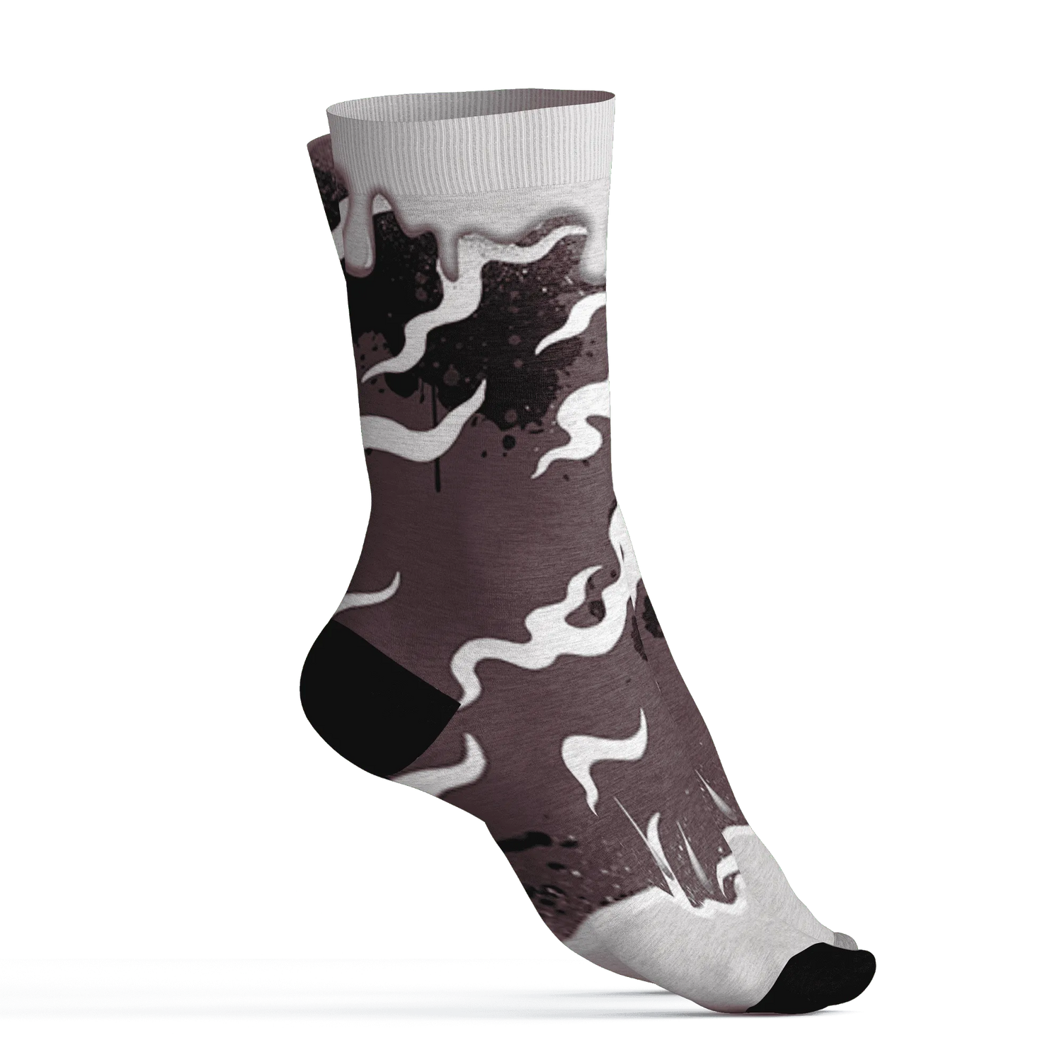 Burgundy-Crush-3s-Socks-Match-Rare-Breed-3D-Drippin