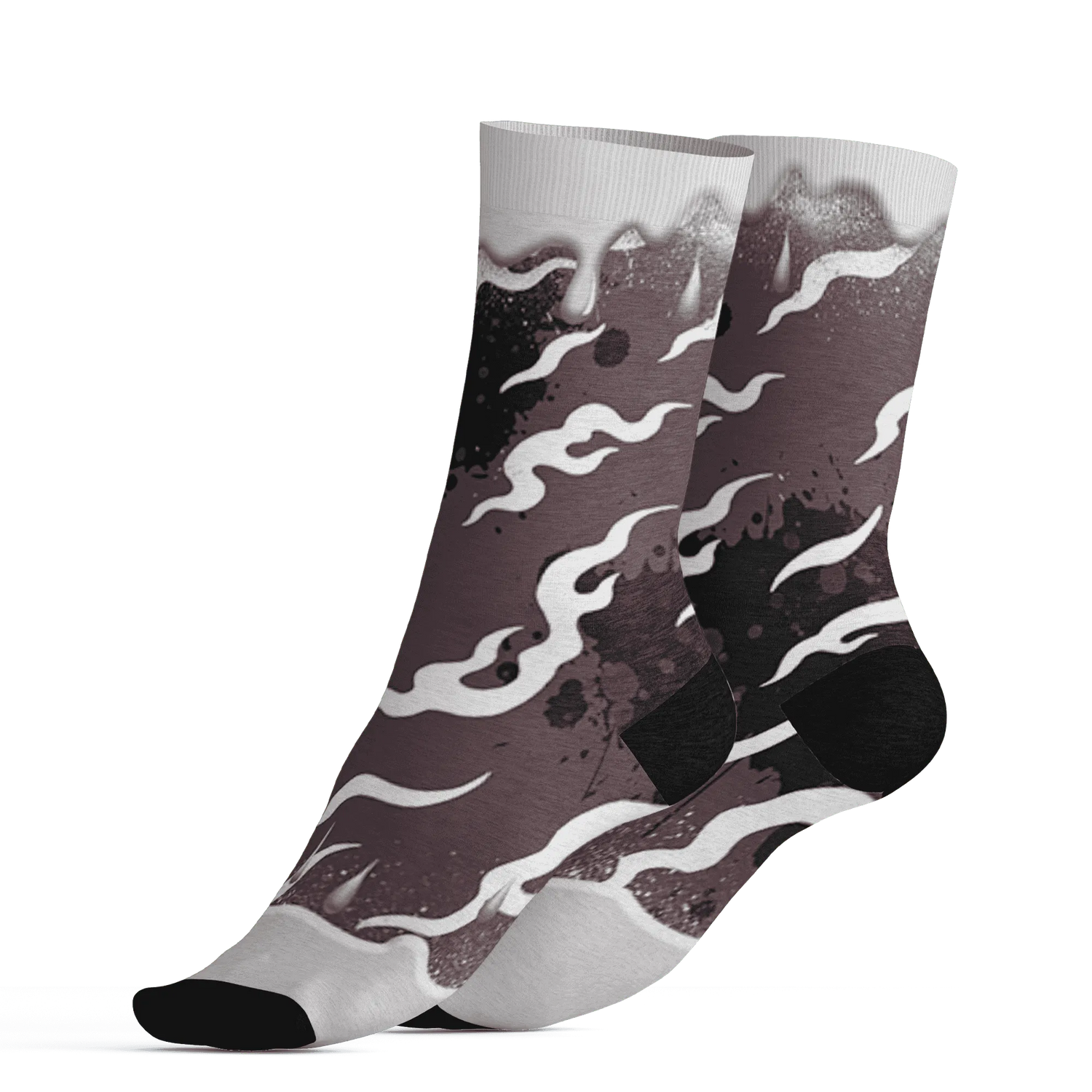 Burgundy-Crush-3s-Socks-Match-Rare-Breed-3D-Drippin