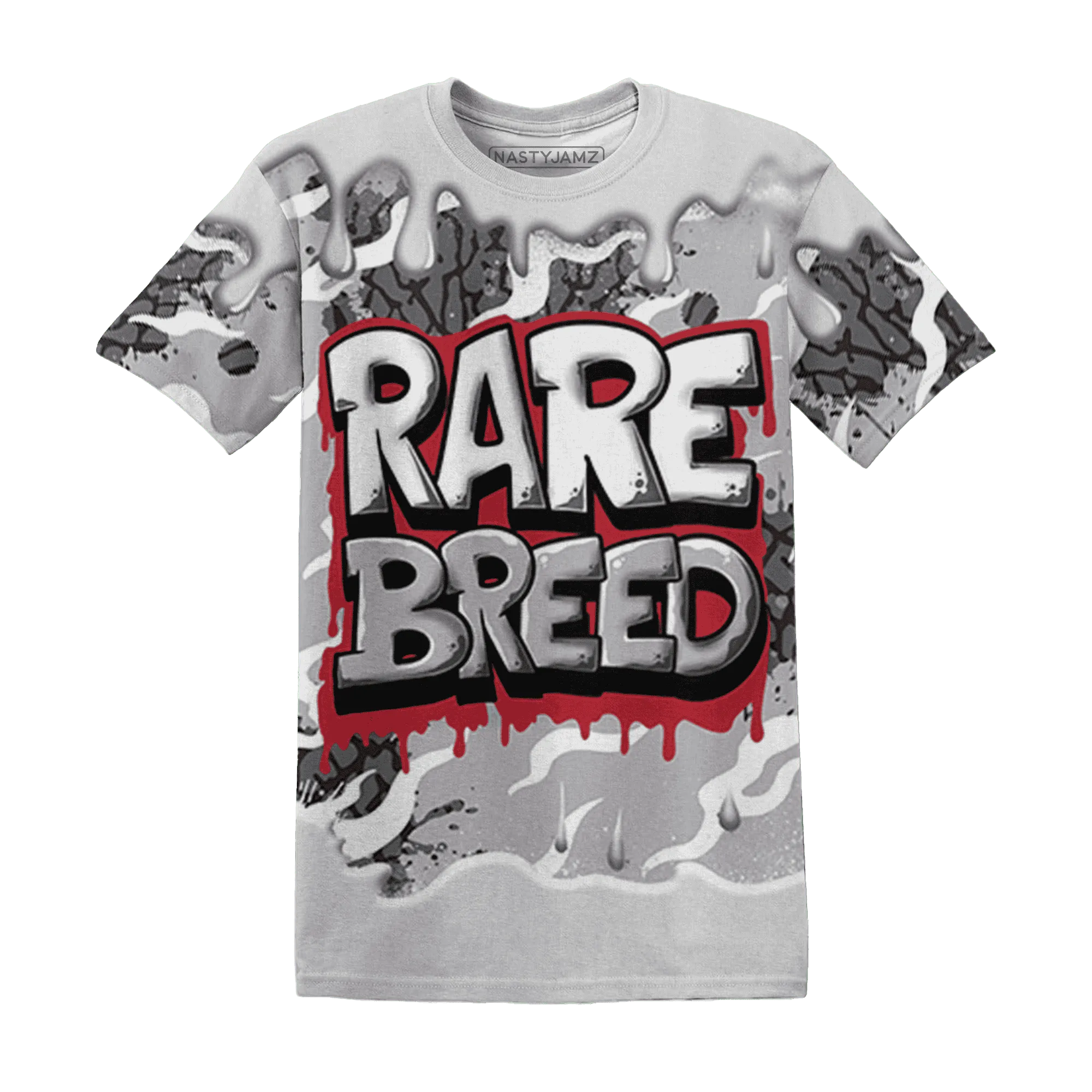 Cement-Grey-3s-T-Shirt-Match-Rare-Breed-3D-Drippin