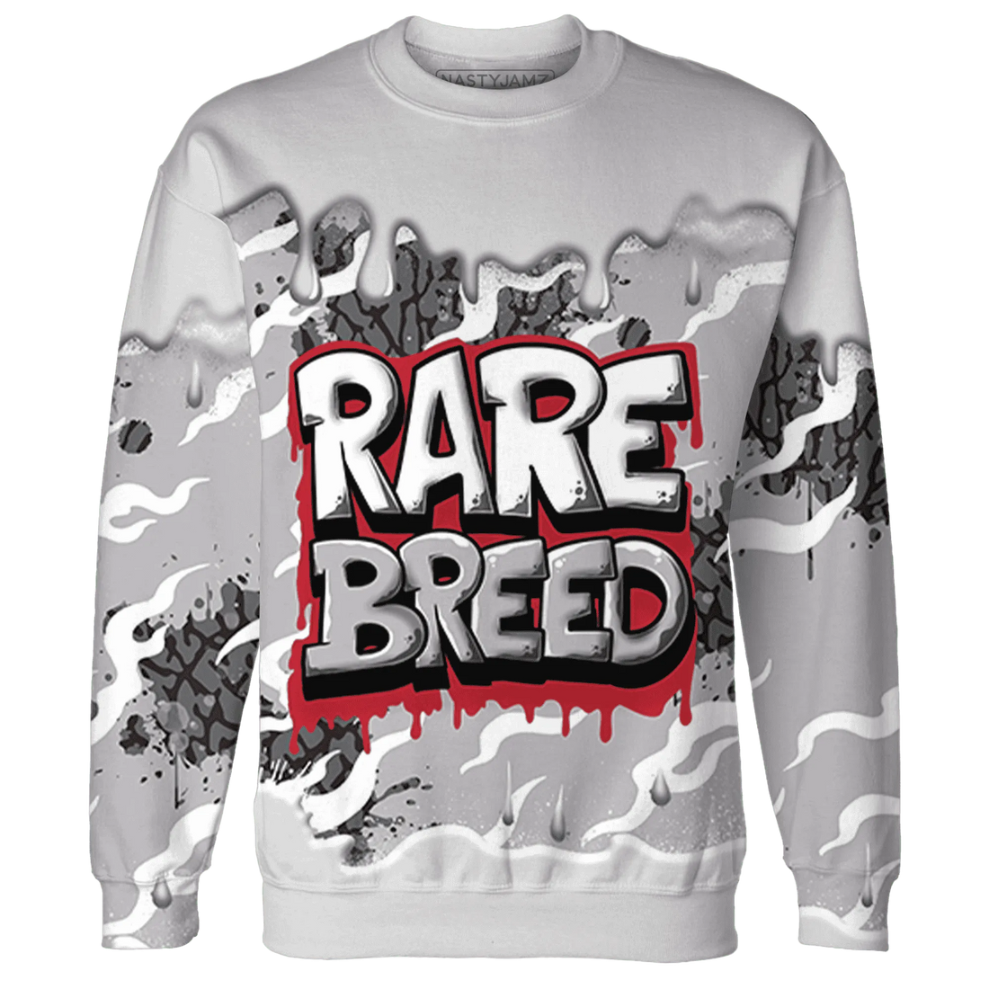 Cement-Grey-3s-Sweatshirt-Match-Rare-Breed-3D-Drippin